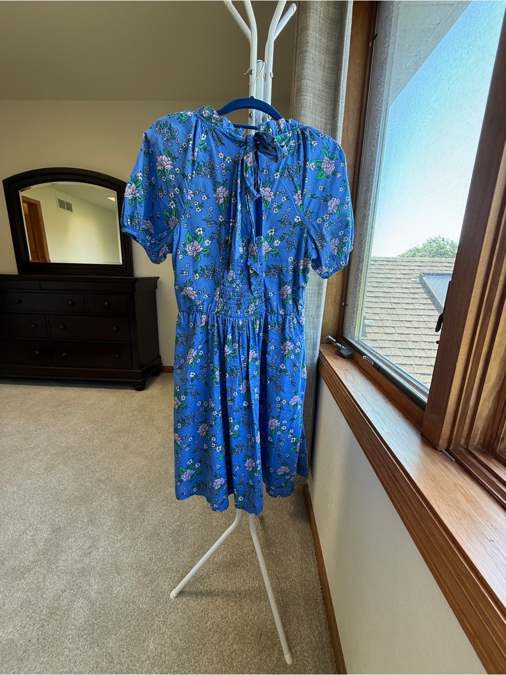 J Crew Blue Floral Dress Size 4 - Picture 13 of 13